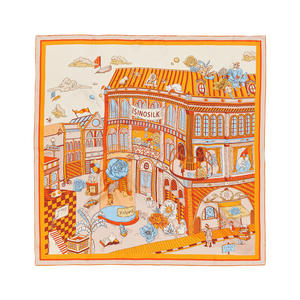 कस्टम ठोस शुद्ध रंग Satin shwl वर्ग मल्टीबेरी रेशम स्कार्फ व्यक्तिगत मुद्रित डिजाइन महिलाओं गर्दन के स्कार्फ - Product Image 2