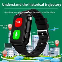 Montre connectée pour personnes âgées S9, appel d'urgence SOS, alerte de chute, positionnement multi-mode GPS LBS, moniteur de fréquence cardiaque et de tension artérielle