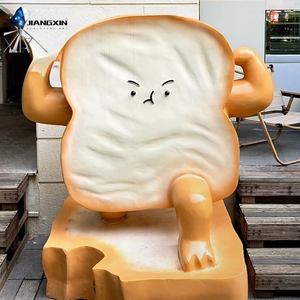 Patung roti-roti panggang raksasa serat kaca dengan blok coklat untuk tampilan depan toko majalah (Seni Jalan Komersial) - Product Image 4