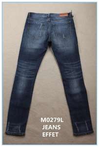 Tela vaquera elástica de algodón azul profundo de 11 onzas - Product Image 5