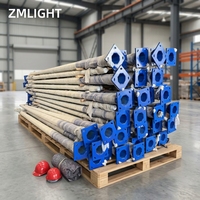 Poste de Luz Cónico de Acero Galvanizado en Caliente de Grado Industrial, 10m 11m 12m, para Proyectos de Iluminación Urbana y Pública