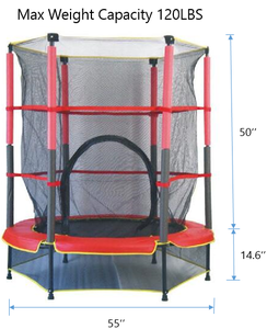 Trampolín Infantil <span class=keywords><strong>GOPLUS</strong></span> para Exteriores de 10 pies (165 cm) con Marco de Acero y Red de Seguridad, Carga Máxima 45 kg - Product Image 3