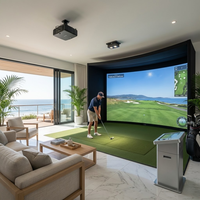 Sistema de Simulador de Golf AR/VR de Alta Precisión para Interiores con Pantalla Táctil y Monitor de Lanzamiento para Entrenamiento de Golf