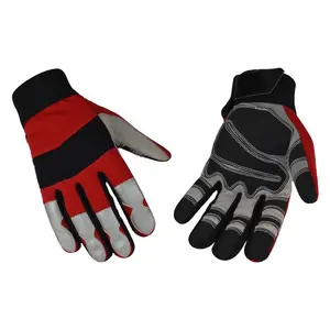 High quality synthetic leather five fingers Anti slip safety gloves for work