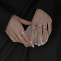 Bague en argent 925, zircone cubique, bijoux Top de mode, lettre initiale pour femmes