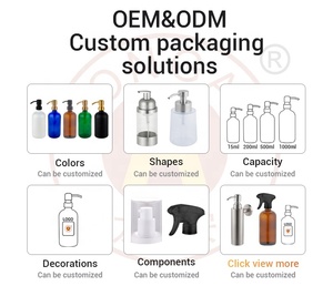 Dispensador de Bomba para Champú Líquido de Lujo, <span class=keywords><strong>Precio</strong></span> de Fábrica, 24 410, Rosca Plateada, Bomba de Loción de Acero Inoxidable Negro para Botellas de Cosméticos - Product Image 2