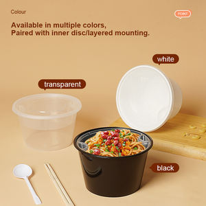 TeGuan Ecologisch verantwoorde wegwerp voedselverpakking van PP, geschikt voor magnetron, 32 oz, met deksel, op maat gemaakte voedselbox voor salades, snacks en maaltijdvoorbereiding. - Product Image 3