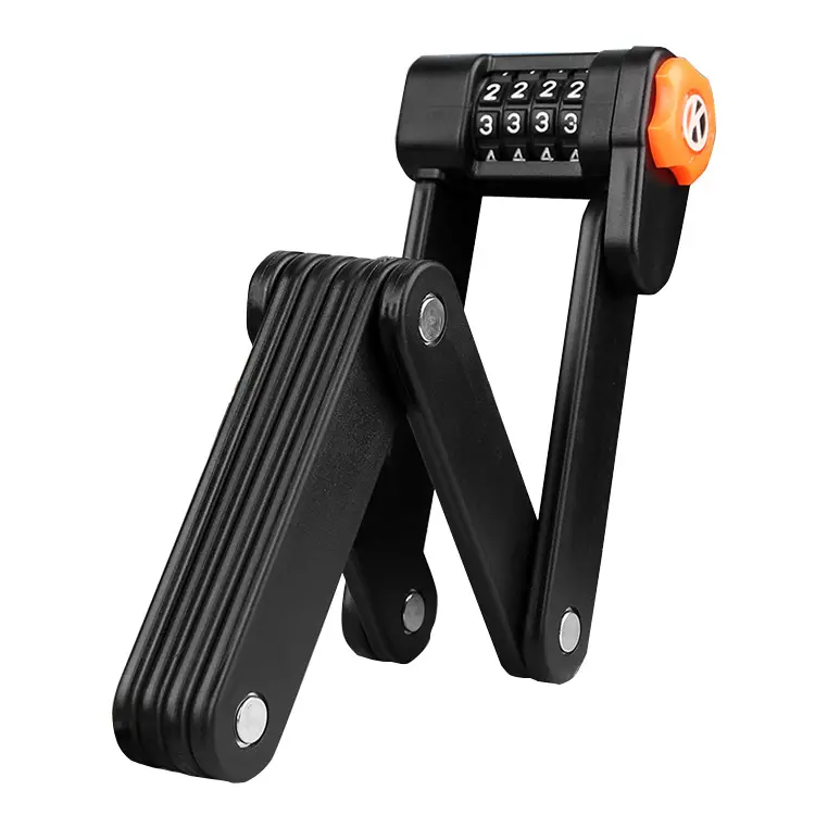 Heavy Duty Anti Theft Smart Secure Guard Folding Bike Chain Lock with Keys and Frame Mount for Bikes or Scooters