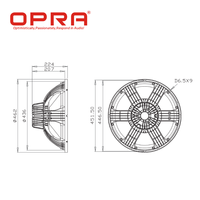 Haut-parleur professionnel OPRA D18G812N de 18 pouces, woofer PA, 1600W de puissance élevée, aimant en néodyme, réponse en fréquence de 35-1,5 kHz, 8 ohms