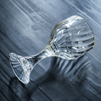 230ml verre gobelet tasse en gros classique sculpté cristal verre Champagne Cocktail Restaurant Bar haut pied verre vin tasse