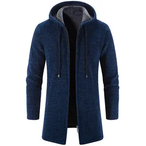 Gabardina con capucha para hombre, cárdigan térmico, abrigo informal de moda de alta calidad