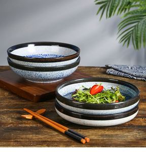 Japanese Style <b>Ceramic</b> Dishes & <b>Plates</b> Restaurant Kitchen Salad Soup Rice Bowl Ramen Bowl Set Porcelain Dinnerware Sets - Product Image 4