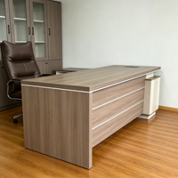 Bureau de direction moderne de luxe en bois avec armoire à dossiers et ensemble de chaises – Mobilier de bureau