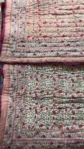 Colcha Kantha India Vintage de Diseño Premium, Estampada, Cosida a Mano, de Algodón con Patrón Impreso para Cubrecama, Gudari para Hotel - Product Image 3