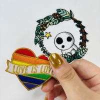 Vente chaude prix d'usine conception personnalisée patchs de broderie fer sur badges brodés pour chapeau et vêtements patchs