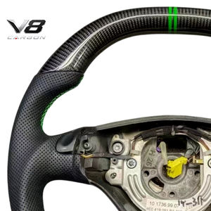 Volant en fibre de carbone véritable V8carbon pour A4 <span class=keywords><strong>S4</strong></span> RS4 <span class=keywords><strong>B5</strong></span>, accessoires de voiture, pièces automobiles modifiées, style sport racing, personnalisé - Product Image 4