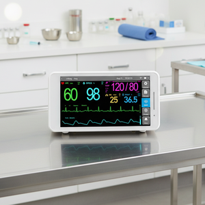 Vericare 동물용 활력징후 모니터 JM-5, 5.5인치 터치스크린, 체온(TEMP), 산소포화도(SPO2), 비침습혈압(NIBP), 심전도(ECG), 맥박수(PR) 측정 휴대용 소동물 병원 클리닉 장비 - Product Image 3