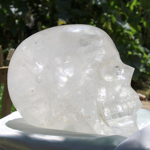 11 Để 12Kg Mỗi Tay Khắc Tự Nhiên Rõ Ràng Thạch Anh Đá Spiritural Chữ<span class=keywords><strong>a</strong></span> Bệnh Đá Lớn Lớn Hộp Sọ Pha Lê Cho Trang Trí Nội Thất - Product Image 6