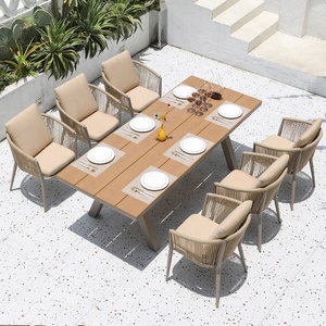 Modern Hotel Villa Teak Furniture Garden Patio Large <b>Outdoor</b> Dining <b>Table</b> - Product Image 4