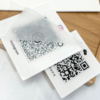 Support de code QR Wi-Fi carré en acrylique transparent, support de code-barres en acrylique transparent pour restaurant