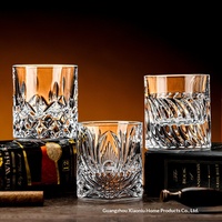 Verre à whisky de luxe haut de gamme pour bar à domicile, verre à liqueur gravé sans poignée ni couvercle, pour boire directement, design moderne