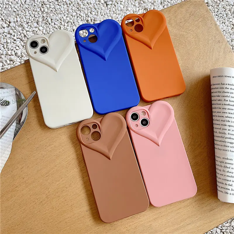 Casing ponsel kamera Cinta desain 2022, pelindung telepon genggam cair silikon merek nama sangat tipis untuk iPhone 13 12 11 Pro Max XS XR 7 8