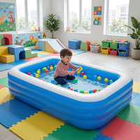 Langlebiger PVC Aufblasbarer Swimmingpool Tragbarer Oberirdischer Familienpool für den Außenbereich und Garten