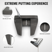Putter de golf à tête mallet, haute inertie de masse (MOI), face usinée CNC, avec ligne de visée, pour l'entraînement sur le parcours et les matchs, pour hommes