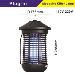 <span class=keywords><strong>Lampe</strong></span> <span class=keywords><strong>anti</strong></span>-moustiques et <span class=keywords><strong>anti</strong></span>-mouches extérieure étanche avec lumière UV, indice IP33, contrôle par la lumière, choc électrique, minuterie intelligente - Product Image 1