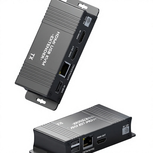 Hardrock 164FT HD KVM USB Extender 60M 30M 1080P Ethernet Cat 5e 6 Cable Mouse Keyboard Video Audio Aluminum Made Henan Private