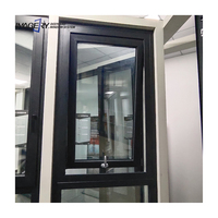 Fenêtre à auvent en aluminium de style moderne, étanchéité à l'air, à ouverture vers l'extérieur, pour projets résidentiels