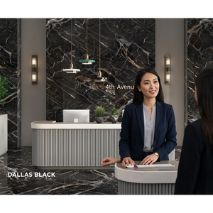 Azulejos de Porcelana Brillante con Efecto Mármol Marrón de 800x1600 mm para Interiores de Villas y Hoteles de Lujo - Product Image 6