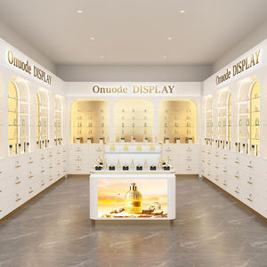 Conception moderne de présentoirs pour parfumeries, armoires personnalisables en MDF écologique et acier inoxydable pour les magasins de vente de parfums - Product Image 1