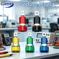 JZDZ 5 couleurs 4mm Bornes de connexion banane 4mm Adaptateur de prise banane DIY Rouge Vert Jaune Noir Bleu J.40032
