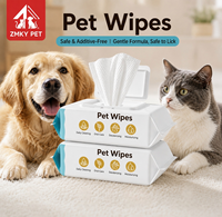 Lingettes écologiques pour animaux de compagnie (chiens et chats) biodégradables pour le toilettage, le nettoyage des yeux et des oreilles, soin des taches de larmes, fabrication OEM