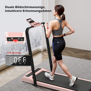 Tapis roulant électrique pliable, capacité 120 kg, avec écran LCD et surveillance de la fréquence cardiaque sans fil pour l'exercice à domicile - Product Image 3