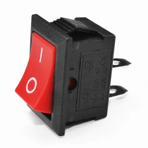 Kcd1 2 Pin Red Slope-panel Function Model 101 On Off Rocker Switch Max 6A 250V Power Rating Material Copper Contact