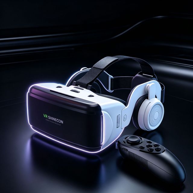 VR Headset 3D VR Glasses Virtual Reality Support 360.Panorama Large Screen Adjustable Pupil Distance Eye Protection VR Box