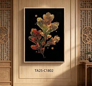 <span class=keywords><strong>D</strong></span>écoration Murale <span class=keywords><strong>Feuille</strong></span> de Chêne Dorée – Impression sur Toile Botanique Vintage Fond Noir – <span class=keywords><strong>Peinture</strong></span> <span class=keywords><strong>Feuille</strong></span> <span class=keywords><strong>d</strong></span>'<span class=keywords><strong>Automne</strong></span> Encadrée - Product Image 4