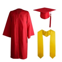 Vente en gros pas cher adulte universitaire collège noir mat graduation casquette robe