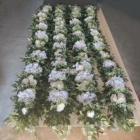 Arrangement de fleurs artificielles allée de mariage blanc jaune et vert chemin de fleurs décoration de table de mariage
