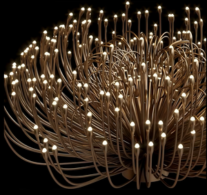 Lustre LED moderne de luxe en fil de cuivre, design personnalisable, hauteur réglable, pour hôtel, villa, salon, chambre à coucher - Product Image 3