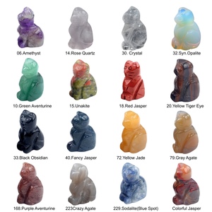 Breloques Animaux Délicats en Pierre Naturelle Agate Sculptée à la Main (1 pouce) pour la Guérison et la Décoration Intérieure, Cadeau <span class=keywords><strong>de</strong></span> Fête, Style Vintage Tendance - Product Image 6