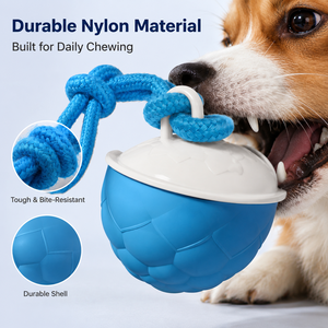 Palla Interattiva Elettrica Intelligente Personalizzata con Corda in Nylon, <span class=keywords><strong>Suono</strong></span> e Rotolamento Automatico, Giocattolo Resistente ai Morsi per Cani e Gatti - Product Image 3
