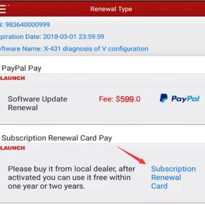 Tarjeta de Renovación de Suscripción LAUNCH Pin Card por 1 Año, Actualización en Línea para X431 Diagun IV/Diagun V/X-431 V/V+/Pro Mini/PRO/PAD Series - Product Image 3