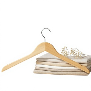 Eco-friendly Premium Wooden Hanger Natural Pine Wood for Clothes Custom Logo Made in Vietnam Wholesale - Product Image 1