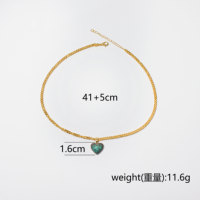 Parure de bijoux en cuivre avec zircon vert vif éblouissant en forme d'arc et de cœur, collier, boucles d'oreilles et bague pour femme, idéale pour les mariages et banquets