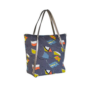 ซุปเปอร์มาร์เก็ตขนาดใหญ่เป็นมิตรกับสิ่งแวดล้อมของชํานํากลับมาใช้ใหม่ถุงช้อปปิ้งโพลีเอสเตอร์รีไซเคิลแบบกําหนดเองพับได้ - Product Image 2