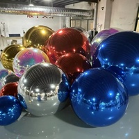 Tente Gonflable Géante Effet Miroir Brillant pour Fêtes, Décoration Réfléchissante en PVC pour Événements de Noël, Argentée