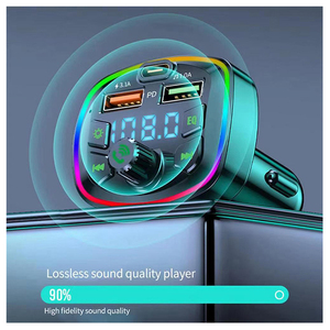 Q7 Hands-free FM Transmitter Car <strong>Kit</strong> BT Type C Aux Digital Music 3.1A Dual Charger Usb Car Mp3 Player - Product Image 3